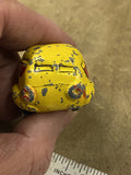 Vintage 1970 Scuttle Bug Diecast Hallmark Car, Yellow Volkswagen Toy
