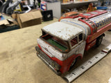 Vintage 1950s Shell Gasoline Tin Toy Tanker Truck Friction Litho Japan  Marushin