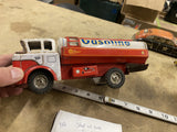 Vintage 1950s Shell Gasoline Tin Toy Tanker Truck Friction Litho Japan  Marushin