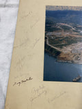 Vtg Aerial Coastal Industrial Harbor Photograph Homaoka Nuclear plant Signatures