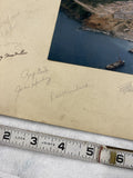 Vtg Aerial Coastal Industrial Harbor Photograph Homaoka Nuclear plant Signatures