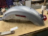 New T/o  Rear Fender Harley Sportster 2004^ Silver Blue Pin Factory Paint Custom