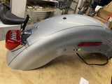 New T/o  Rear Fender Harley Sportster 2004^ Silver Blue Pin Factory Paint Custom