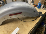 New T/o  Rear Fender Harley Sportster 2004^ Silver Blue Pin Factory Paint Custom