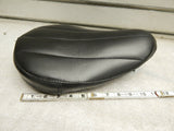 Leather Tuck Roll Solo Seat Custom Chopper Bobber Harley Honda Bates Ribbed Blac