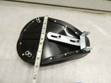 Leather Tuck Roll Solo Seat Custom Chopper Bobber Harley Honda Bates Ribbed Blac