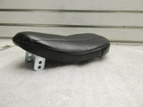 Leather Tuck Roll Solo Seat Custom Chopper Bobber Harley Honda Bates Ribbed Blac