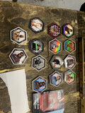 Star Wars Topps Galactic Connexions Disc Display Poster figures Pogs Case Game