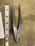 Vtg 6" Starrett 1901 Lock-Joint Hermaphrodite Calipers -machinist tools mechanic