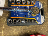 kobalt 14 Pc Multi Fit Socket Set Ratchet Tools 0607975 SAE & metric 3/8 Lifetim