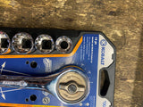 kobalt 14 Pc Multi Fit Socket Set Ratchet Tools 0607975 SAE & metric 3/8 Lifetim