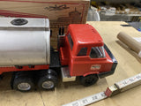 TEXACO Oil Tanker Truck 1970s Steel Promo Toy Vintage Collectible Original Box