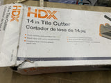 HDX 14-in Tile Cutter 548-755 Cuts Ceramic & Porcelain Steel Tool Box Flooring