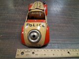 Vintage Distler D-3150 Tin Wind Up Police Car Germany As-Is PARTS MISSING WHEEL
