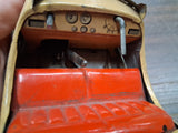 Vintage Distler D-3150 Tin Wind Up Police Car Germany As-Is PARTS MISSING WHEEL