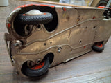 Vintage Distler D-3150 Tin Wind Up Police Car Germany As-Is PARTS MISSING WHEEL