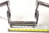 1" Z BARS Twisted Motorcycle Handlebars Chrome Triumph Honda Chopper Bobber 6"