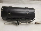 Leather Tool Roll Fork Bag Harley Honda Motorcycle 11x5 Fringe Sportster Vulcan