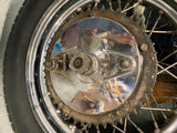Vtg Triumph T120 Conical Bonneville Rear Wheel Rim Hub 3x16 500 650 Avon Nice!