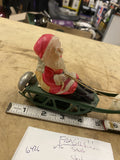 Vtg Celluloid Wind-Up Santa Sleigh Toy Japan 50's Christmas Decor Toy Plastic!