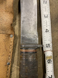 Vintage USN Mark 1 Fixed Blade Knife Sheath Miltary US Navy WW2 RHJ 35 PAL Fight