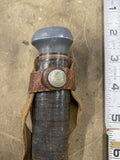Vintage USN Mark 1 Fixed Blade Knife Sheath Miltary US Navy WW2 RHJ 35 PAL Fight