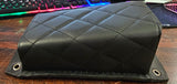 Black Leather Diamond Stitch P Pad Passenger Seat Harley chopper Bobber Motorcyc
