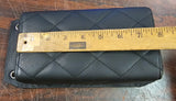 Black Leather Diamond Stitch P Pad Passenger Seat Harley chopper Bobber Motorcyc