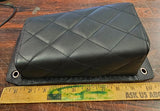 Black Leather Diamond Stitch P Pad Passenger Seat Harley chopper Bobber Motorcyc