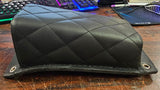 Black Leather Diamond Stitch P Pad Passenger Seat Harley chopper Bobber Motorcyc