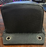 Black Leather Diamond Stitch P Pad Passenger Seat Harley chopper Bobber Motorcyc
