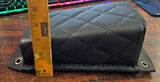 Black Leather Diamond Stitch P Pad Passenger Seat Harley chopper Bobber Motorcyc