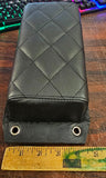 Black Leather Diamond Stitch P Pad Passenger Seat Harley chopper Bobber Motorcyc