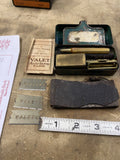 20's Valet AutoStrop Safety Razor Set Metal Orig Box Case - Vintage Shaving Kit