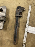 Vintage Adjustable Metal Pipe Adjustable Monkey Wrench Vlchek tools USA Spanner