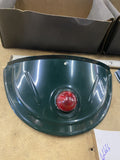 NOS Harley Dark Green Headlight Visor Red Jewel 7" Knucklehead Panhead Custom