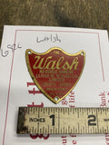 1918 Antique Walsh No Buckle Horse Harness Brass Tag Emblem Crest Badge Carriage