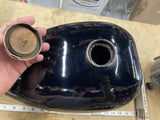 Wassel Black Motorcycle Gas Fuel Tank Vtg Old Skool Chopper Triumph Harley Engla
