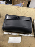 Black Leather Windshield Bag Harley Heritage softail Road King Lace Motorcycle
