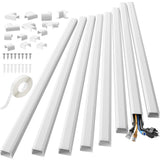 Yecaye 125in Cord Hider, Large White Cable Cover for Wall, TV Wire Management