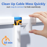 Yecaye 125in Cord Hider, Large White Cable Cover for Wall, TV Wire Management