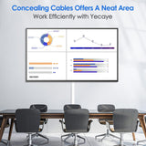 Yecaye 125in Cord Hider, Large White Cable Cover for Wall, TV Wire Management