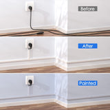 Yecaye 125in Cord Hider, Large White Cable Cover for Wall, TV Wire Management