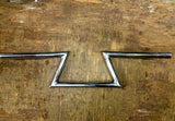 CRAZY Z BAR HANDLEBARS 7/8" Chrome Triumph Honda Chopper Bobber Custom 6" Frisco
