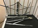 HAMILTON 600 CHROME FOLDING MUSIC STAND KRAUTH & BENNINGHOFFEN W/ BOX USA BAND