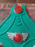 Vtg Harley Indian Deco Mudflap Knucklehead Panhead Green Jewels Motorcycle Acc