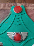 Vtg Harley Indian Deco Mudflap Knucklehead Panhead Green Jewels Motorcycle Acc