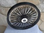 Black Out Fat King 48 Spoke Front Wheel 21x2.15 00-07 Harley FXST Dyna WideGlide