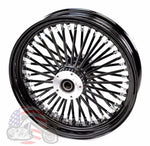 18x3.5 Blackout 48 King Spoke Front Wheel Rim Single Disc 37-721 Harley Ultima