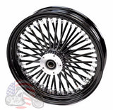 18x3.5 Blackout 48 King Spoke Front Wheel Rim Single Disc 37-721 Harley Ultima